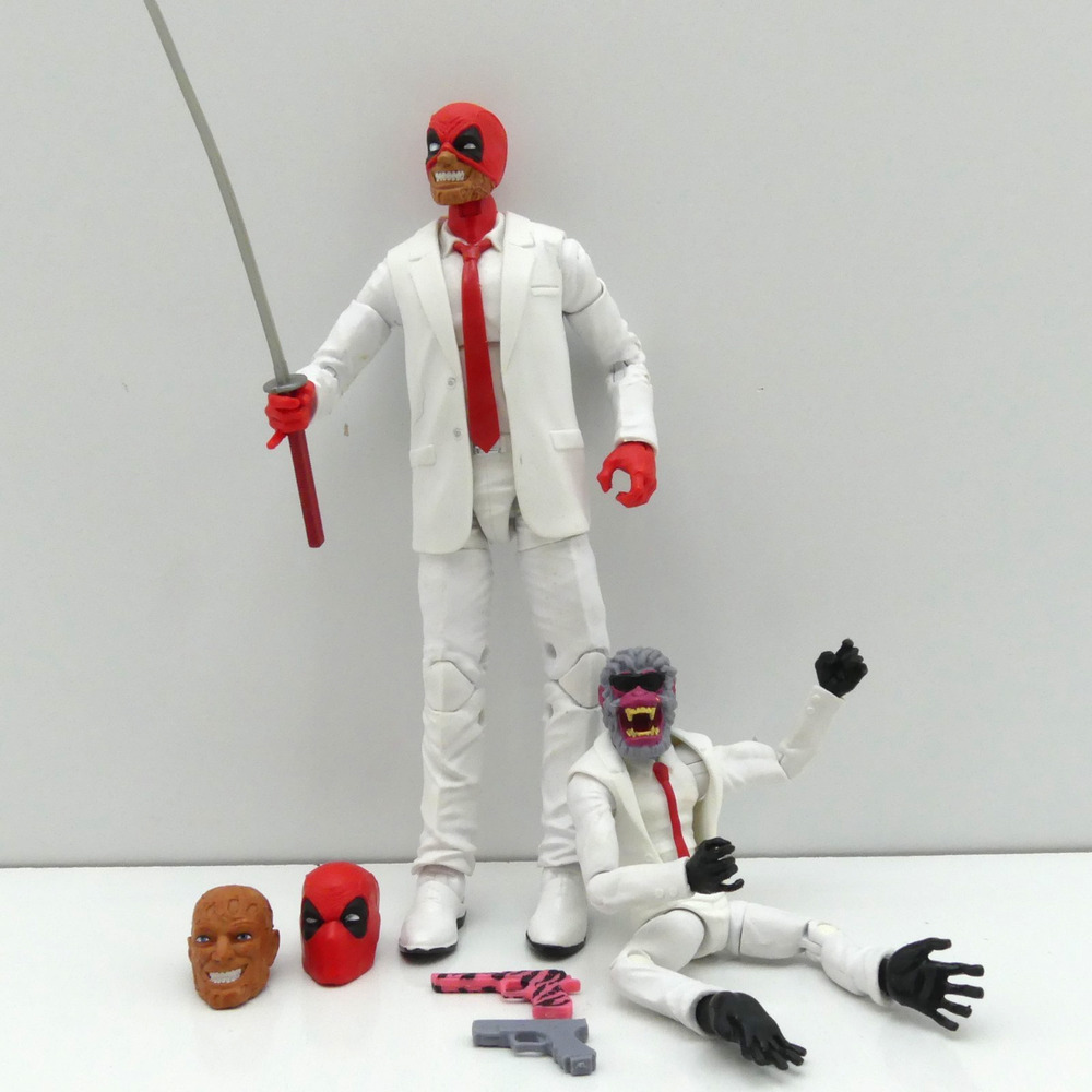 Marvel Legends 80th Anniversary Deadpool & Hit-Monkey Figures Loose Incomplete